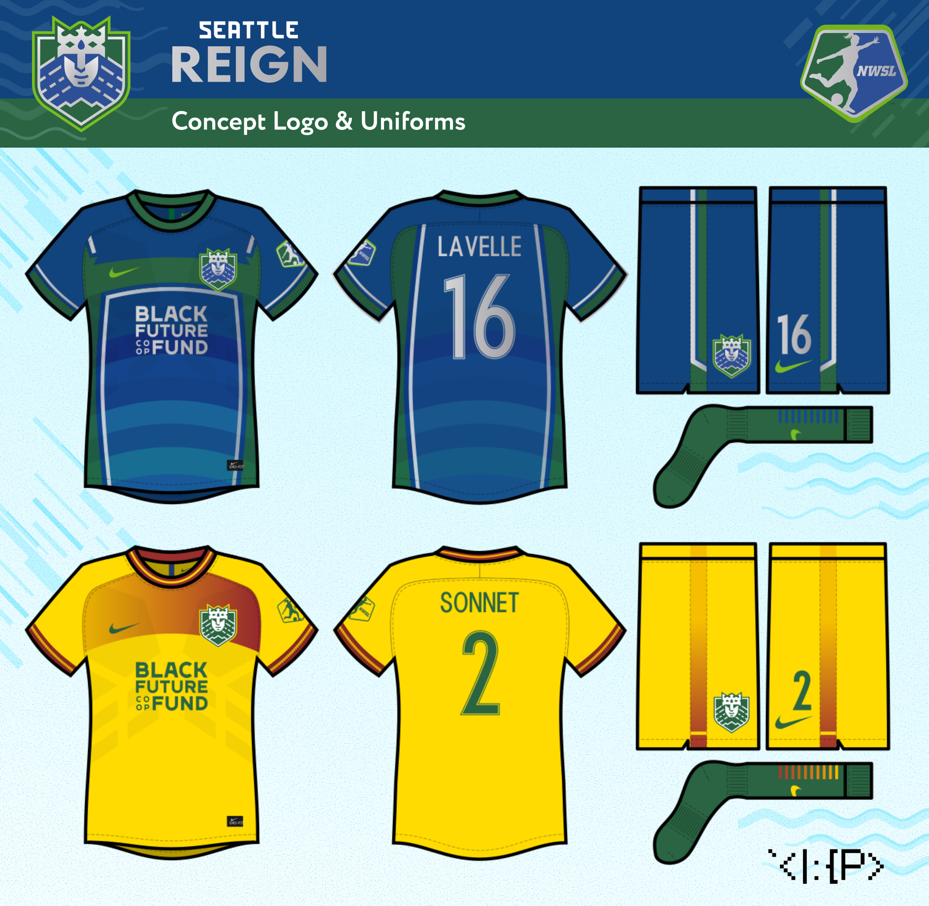 Blue Raspberry Reign Logo More Seattle Sounders and Reign Concepts (2025 necktape logo edit & kit ...