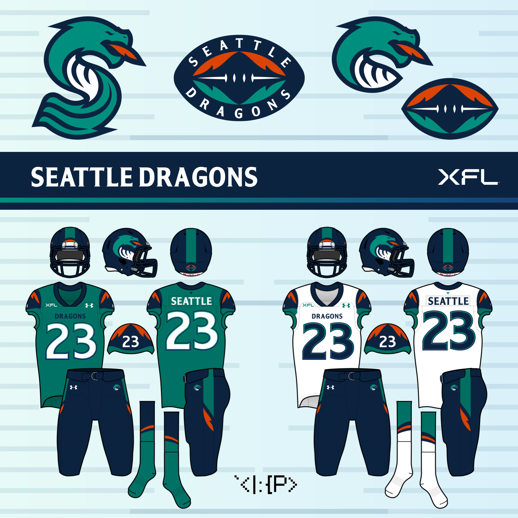 Seattle Dragons XFL concept - Concepts - Chris Creamer's Sports Logos  Community - CCSLC - SportsLogos.Net Forums